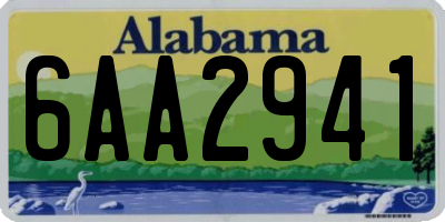 AL license plate 6AA2941