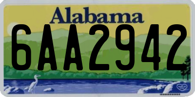 AL license plate 6AA2942
