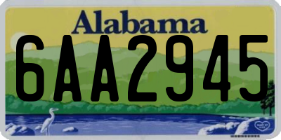 AL license plate 6AA2945