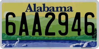 AL license plate 6AA2946