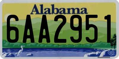 AL license plate 6AA2951
