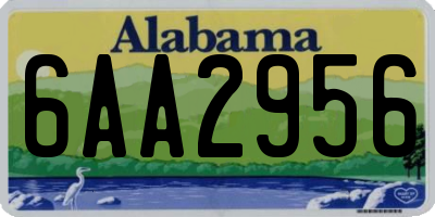 AL license plate 6AA2956