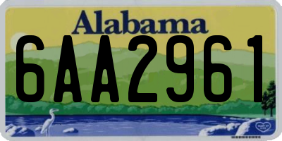 AL license plate 6AA2961