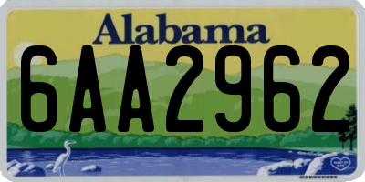 AL license plate 6AA2962