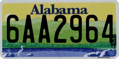 AL license plate 6AA2964