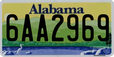 AL license plate 6AA2969