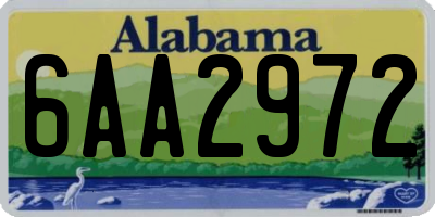 AL license plate 6AA2972