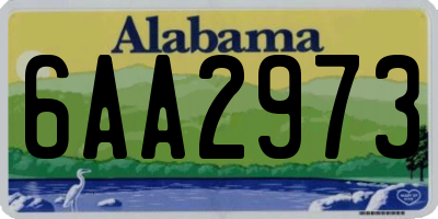 AL license plate 6AA2973