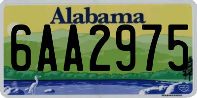 AL license plate 6AA2975