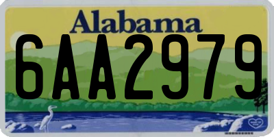 AL license plate 6AA2979