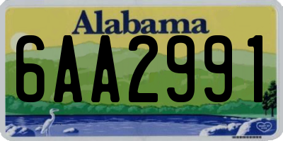 AL license plate 6AA2991