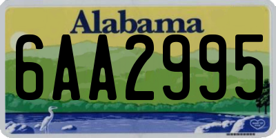AL license plate 6AA2995