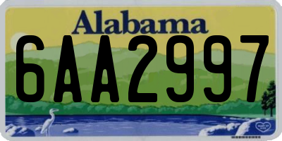 AL license plate 6AA2997