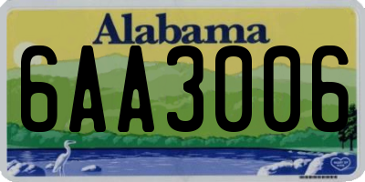 AL license plate 6AA3006