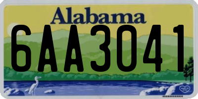 AL license plate 6AA3041