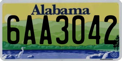 AL license plate 6AA3042