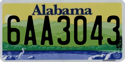 AL license plate 6AA3043