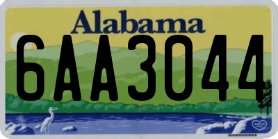 AL license plate 6AA3044