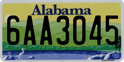 AL license plate 6AA3045