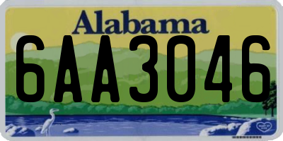 AL license plate 6AA3046