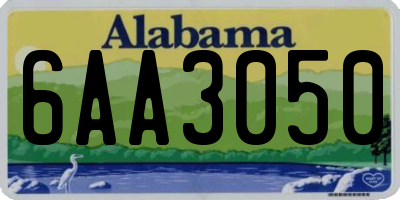 AL license plate 6AA3050