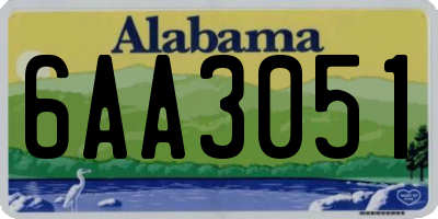 AL license plate 6AA3051