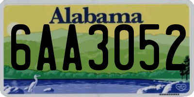 AL license plate 6AA3052