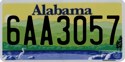 AL license plate 6AA3057