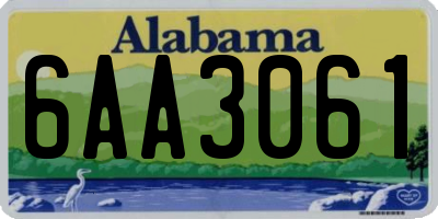 AL license plate 6AA3061