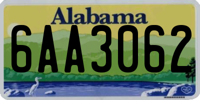 AL license plate 6AA3062