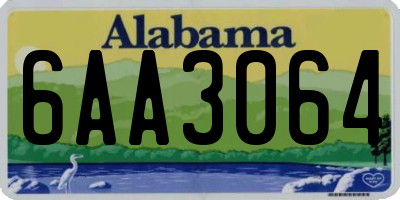 AL license plate 6AA3064