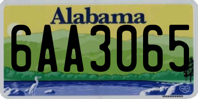 AL license plate 6AA3065