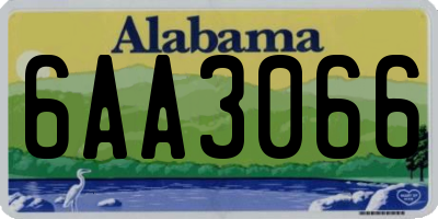 AL license plate 6AA3066