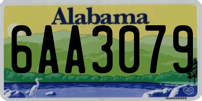 AL license plate 6AA3079