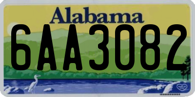 AL license plate 6AA3082