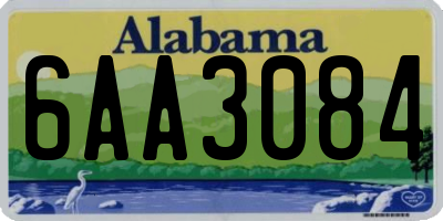 AL license plate 6AA3084