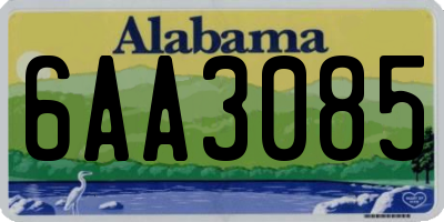 AL license plate 6AA3085