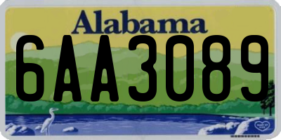 AL license plate 6AA3089