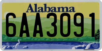 AL license plate 6AA3091