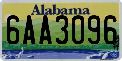 AL license plate 6AA3096