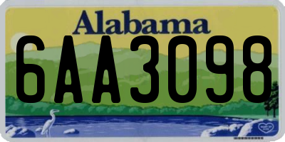 AL license plate 6AA3098