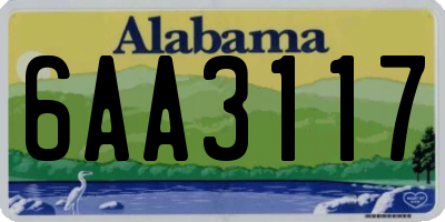 AL license plate 6AA3117