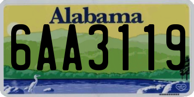AL license plate 6AA3119