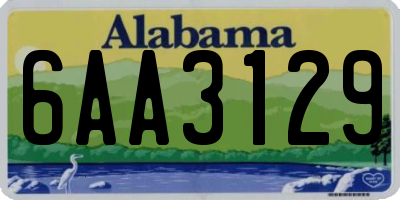 AL license plate 6AA3129