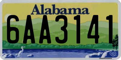 AL license plate 6AA3141