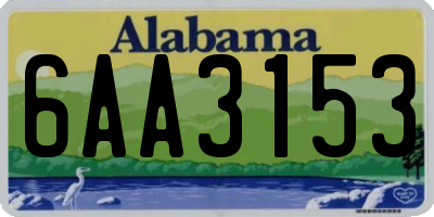 AL license plate 6AA3153