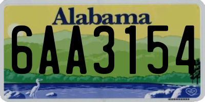 AL license plate 6AA3154