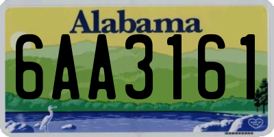 AL license plate 6AA3161