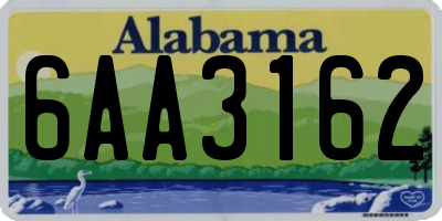 AL license plate 6AA3162