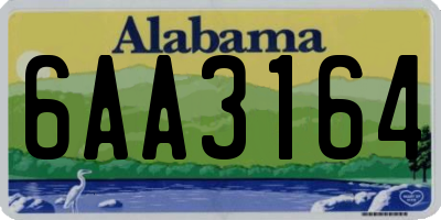 AL license plate 6AA3164